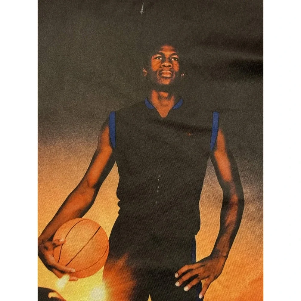 Jordan Mens Michael Jordan Sunset Runway Graphic Tee Shirt Size XL Black